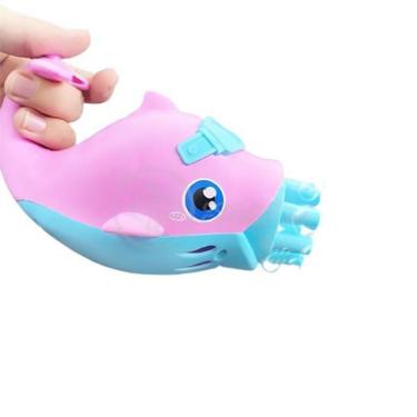 Imagem de Golfinho Bolhudo Bolhas Sabão Criança Infantil Rosa E Azul 2