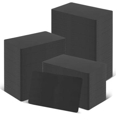 Imagem de Pacote com 200 - Cartões de PVC ZSZ Preto Sem Arranhões, CR80 Cartões de Plástico de 30 Mil para Impressoras de Crachás de Identificação com Foto