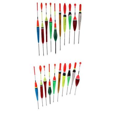 Imagem de barenx 20 peças de pesca em água salgada em água doce 4 g 5 g balsa boia boia de madeira