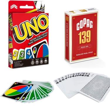 Imagem de Kit Jogos de Cartas Clássicos Baralho Copag com UNO Original