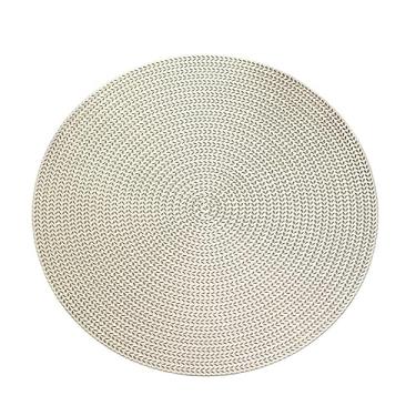 Imagem de Kit 4 ou 6 Peças Jogo Americano Redondo Sousplat de Mesa Suplat Design Elegante Impermeável(Dourado,1)