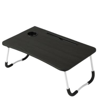 Imagem de Mesa Dobrável para Notebook Portátil Dobrável Articulada em Suporte para Laptop Cama Estudo Porta Tablet(PRETA SEM GAVETA)