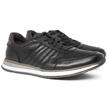 Imagem de Sapatênis Tênis Masculino Democrata Denim Grow Hi Soft Couro Cadarço Conforto 203201-Masculino