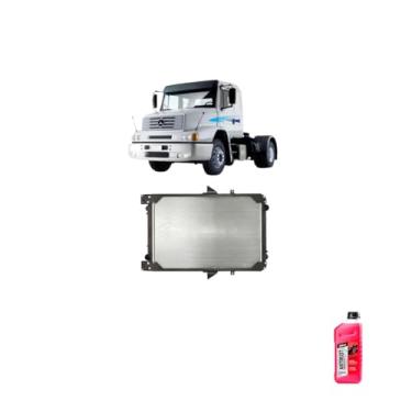 Imagem de Kit Radiador MB 1634/1938/2638 OM447/457LA + Aditivo Radiador DNK Rosa Concentrado