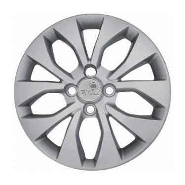 Imagem de Calota 375cb-pta aro 15 prata cubo baixo - unidade - GRID PRATA