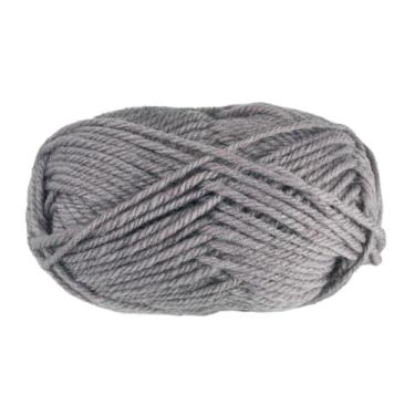 Imagem de Fio de fibra acrílica de 25 g/novelo de 2 mm para tricô, crochê, fio grosso de lã cinza escuro para crochê, cachecóis, cobertor, suprimentos de artesanato, cerca de 45 m