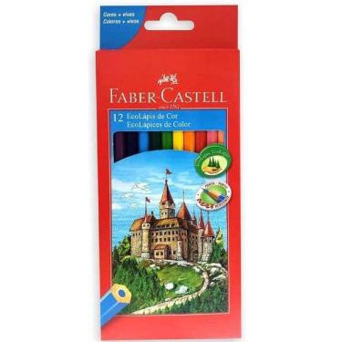 Imagem de EcoLápis de Cor Sextavado COMUM 12 Cores - FABER CASTELL