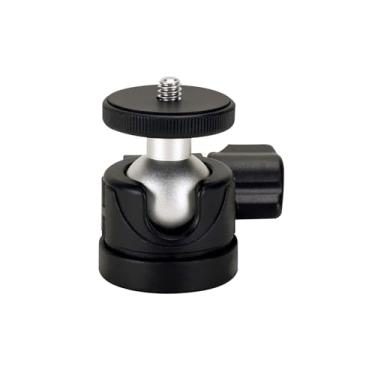 Imagem de Zopsc Mini Cabeça Esférica Giratória Portátil de 360 ​​graus Com Interface de Rosca de 1/4 de Polegada, U Compatível Com Câmeras DSLR, Câmeras de Ação, Luzes e Microfones (BLACK)