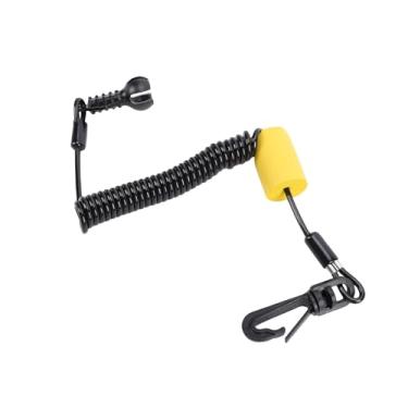 Imagem de HEEPDD Cordão de Chave e Clipe de Segurança para Spark 900, Peças do Corpo e da Estrutura Spark 900, Corda de Nylon à Prova d'água Com Clipe Seguro para Jet Skis, Barcos, Caiaques, Cordão Enrolado