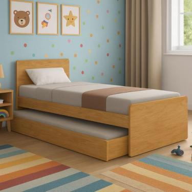 Imagem de Bicama Solteiro Luna Bibox Duas Camas Com Auxiliar - Barreto Lonçarcci