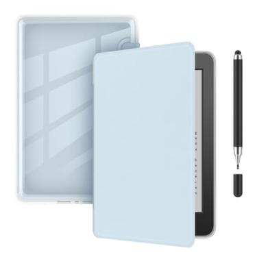 Imagem de Akacy Capa leve de TPU transparente e textura de imitação macia para Kindle Paperwhite 6.0 (Geração 2022/2024, números de modelo C2V2L3 e RS23CV), com ativar/hibernar automático (2)