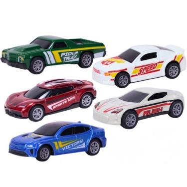 Imagem de Kit 5 Carrinhos Miniatura Esportivo Die-cast Metal 1:64 CBS0624 - Cast