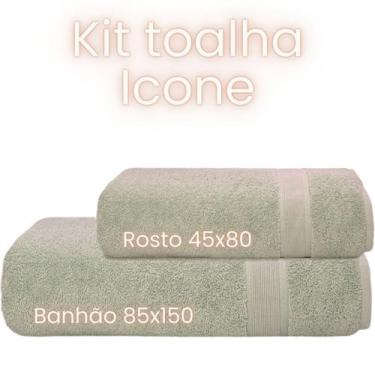 Imagem de Kit Toalhas Camesa Ícone NanoSoft Banho 85x150 Rosto 45x80 B