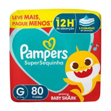 Imagem de Fralda descartável Pampers Supersequinha Tamanho G 80 Un