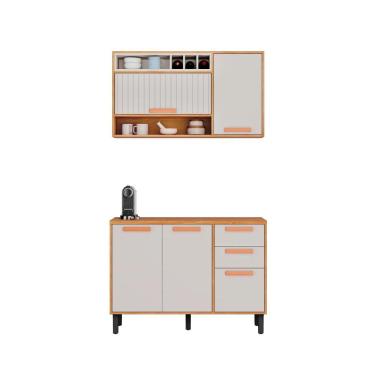 Imagem de Cozinha Compacta 120cm Nápoles Off White Em Mdp Itatiaia