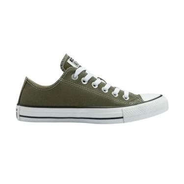 Imagem de Tênis Converse All Star Chuck Taylor Verde Oliva - Cano Baixo, Casual, Dia a dia, Moda, Original. (Verde Oliva, BR, Adulto, Numérico, 42)