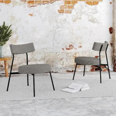 Imagem de Conjunto 2 Poltronas Estofadas Stout Etnico Duna Areia Est.preta