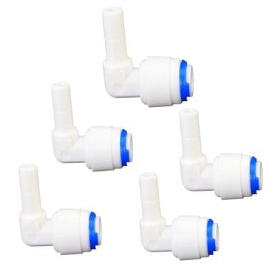 Imagem de Purificador de água, cotovelo rígido push-to-connect, tubo PE de 0,6 cm, encaixe push-to-connect, compatível com filtragem de água RO, pré-purificador, geladeira, adaptador de plástico para cafeteira