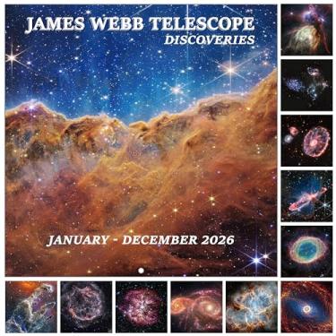 Imagem de Calendário 2026, calendário de parede 2026, calendário espacial James Webb 2026. janeiro de 2026 - dezembro de 2026, 30,5 x 61 cm (aberto), calendário de parede de 12 meses, blocos grandes, papel