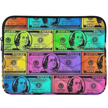 Imagem de Capa protetora para notebook Dollars Bills Bank USA capa protetora para notebook moderna capa para laptop universal de 13 polegadas 14