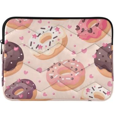 Imagem de Capa protetora para notebook Donuts creme rosa chocolate universal 13-14 polegadas para MacBook Pro capa de 13 polegadas