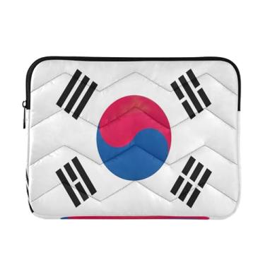 Imagem de Bolsas para laptop com bandeira da Coreia do Sul, capa protetora média à prova de choque para transporte de computador, bolsas femininas de 33 a 13,3 polegadas