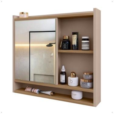 Imagem de Espelheira Suspensa Aqua Armário Parede Armarinho Banheiro Prateleira 