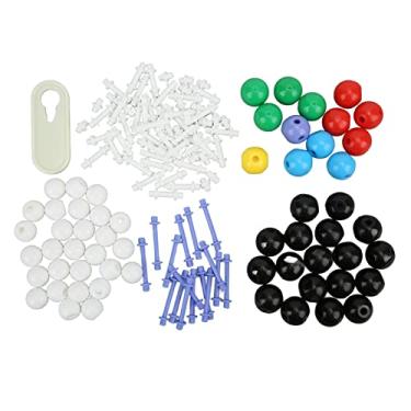 Imagem de MUNEFE Kit de modelo molecular, kit de modelo de química orgânica plástica, cação molecular da equação de carbono conjunto para ensino e uso de laboratório