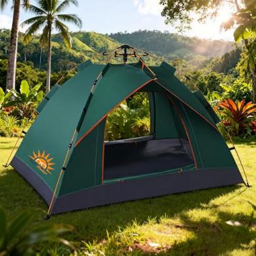 Imagem de Barraca de Camping para 2-3 Pessoas Portátil A Prova D'agua 200cm x 195cm x 138cm