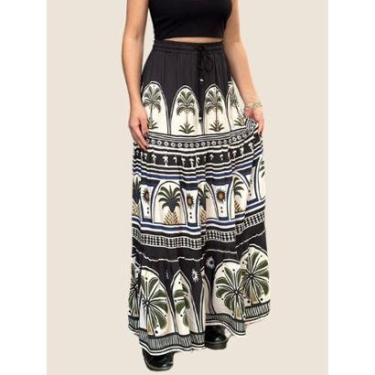 Imagem de Saia Longa Jardim Tropical Farm Cor:;Tamanho:GG-Feminino