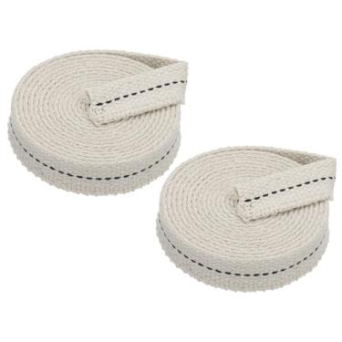 Imagem de PATIKIL Pavio plano 100% algodão, 2 rolos de largura com ponto preto para lâmpada de querosene queimador de óleo