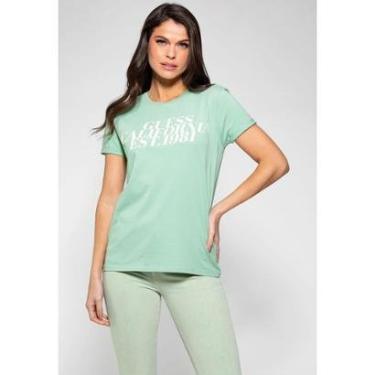 Imagem de Camiseta Guess Califórnia Brilhos Verde Claro-Feminino