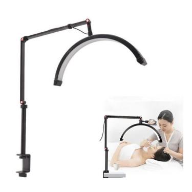 Imagem de Luminaria Estetica Spa Meia Lua Arco 3 Tons Led Suporte Celular Mesa S