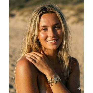 Imagem de Bracelete de Estrela-do-Mar Minimalista  Bijuteria Estilo Oceano - Deu