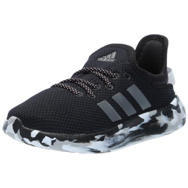 Imagem de Adidas Tênis de corrida infantil unissex Cloudfoam Pure, Preto/ferro metálico/rosa Spark, 17