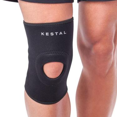 Imagem de Joelheira Kestal com Orifício e Reforço Patelar Preta-Unissex
