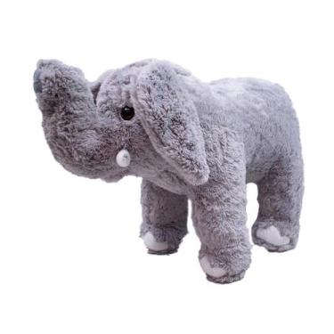 Imagem de Elefante Cinza Tromba Levantada 16Cm - Pelúcia - Fofy Toys