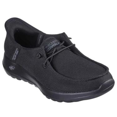 Imagem de Skechers Tênis feminino sem cadarço Go Walk Joy Moc Toe casual, Preto/preto, 35