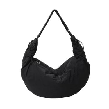 Imagem de NLAIOUSL Bolsa feminina casual tiracolo bolsa de compras estilo coreano bolsa mensageiro bolsa de ombro grande capacidade