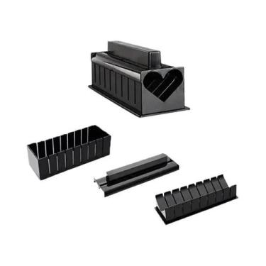 Imagem de Kit De Fabricação De Sushi Japonês 3 Peças 2 Formas Moldes De Arroz Pa