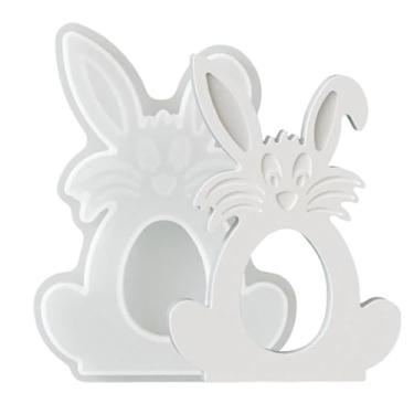 Imagem de Forma De Coelhos Da Páscoa | Ferramenta De Artesanato De Coelho Da Páscoa | Molde De Cimento,Para Gesso Ornamentos Resina Artesanato Argila Concreto Amantes De DIY Familia E Amigos