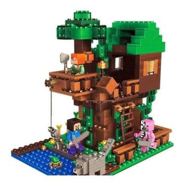 Imagem de Bloco de Montar Casa Arvore Craft Brinquedo - ActionCollection