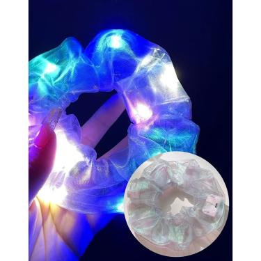 Imagem de Laço Xuxinha de Cabelo Frufru LED Scrunchie Brilho Festa