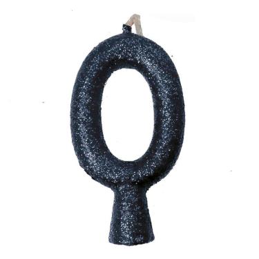 Imagem de Vela De Aniversário Puro Glitter Preta Modelo 0