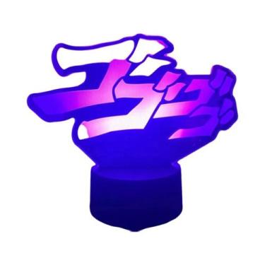 Imagem de Luminária Noturna 3D JoJo Bizarre Adventure Para Decoração De Quarto, 