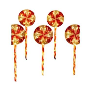 Imagem de Luz Solar LED De Natal Em Formato De Pirulito Para Jardim, À Prova d'Á