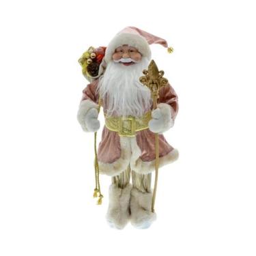 Imagem de Grande Boneco De Papai Noel Em Pé Para Decoração De Natal E Arranjo De