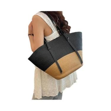 Imagem de Bolsa De Palha Coreana De Grande Capacidade Para Mulheres, Bolsa De Om