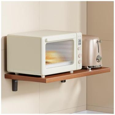 Imagem de Prateleira de forno de micro-ondas para montagem na parede - Rack de armazenamento comercial para panelas, frigideiras e especiarias - Organizador de cozinha e suporte de forno elétrico - Solução para
