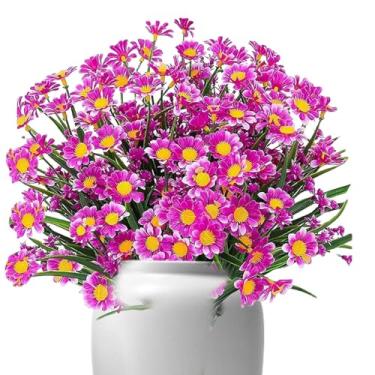 Imagem de Margaridas falsas – flores falsas – arbustos realistas, decoração vegetal para janela, caixa externa, , jardim, plantador doméstico